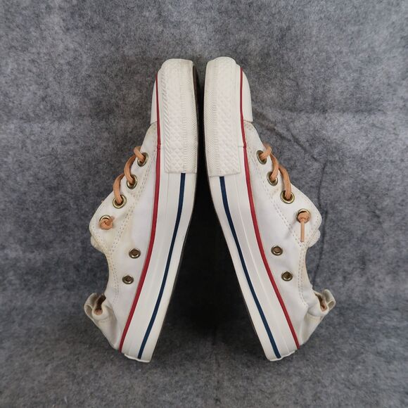 Converse Shoes Womens 7 Sneakers Slip On Chuck Taylor All Star Shoreline White - Picture 9 of 14
